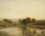 Daubigny Charles-Francois Pool  - Hermitage